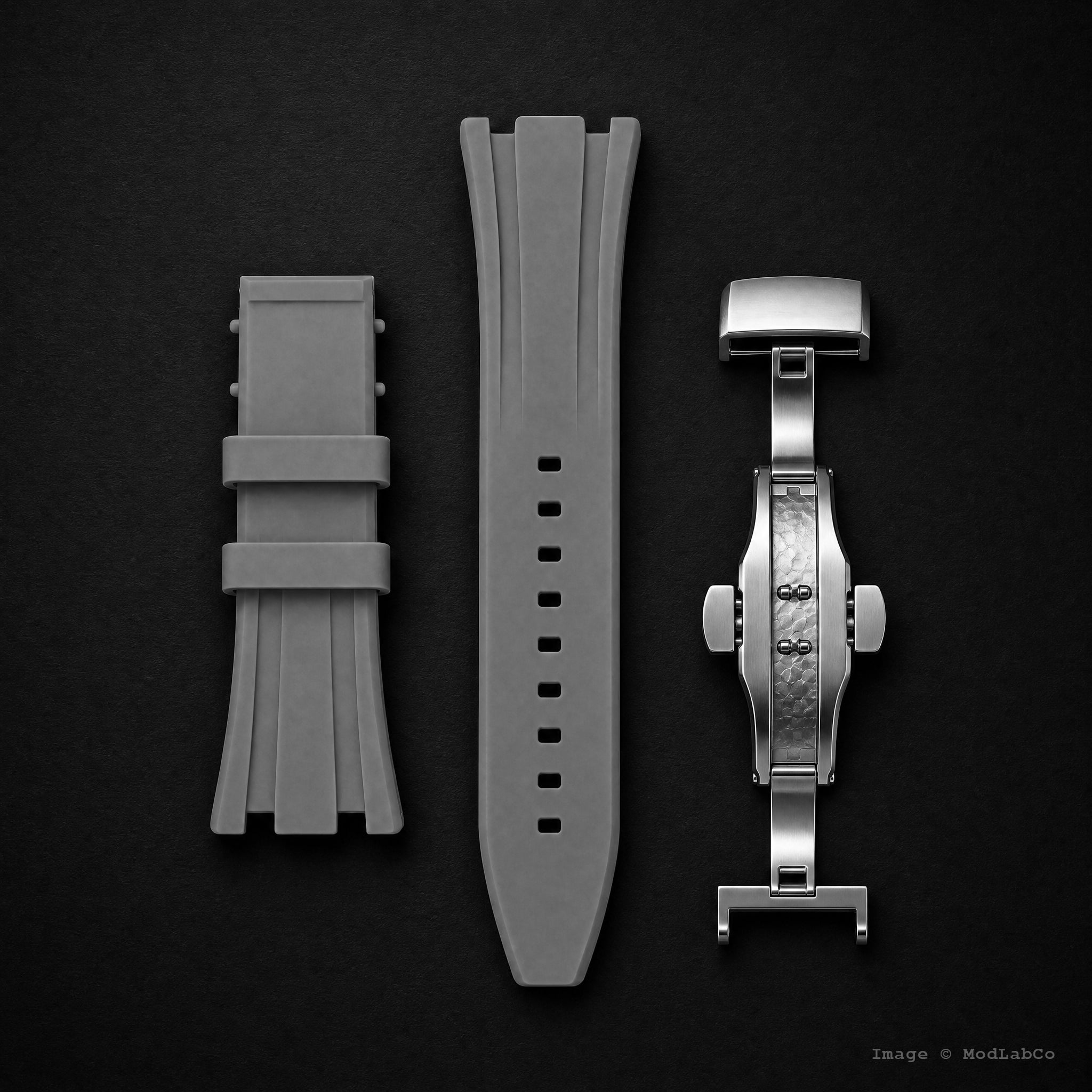 Grey Rubber Strap — Gray Straps